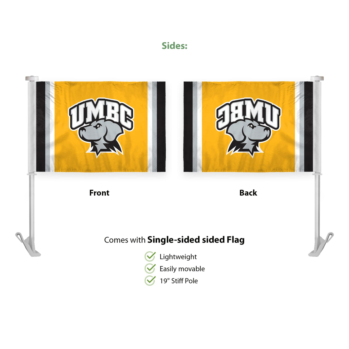 University of Maryland Baltimore County Premium Car Flag 10.5 x 15 inch