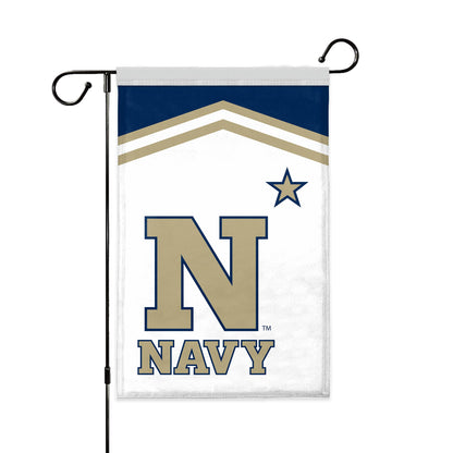 AGAS USNA Family, U.S. Naval Academy Sailing, Garden Flag, 18" x 12" Single-Reverse Printed Polyester with 12" Pole Sleeve - Licensed USNA Midshipmen Yard Flag with Flagpole