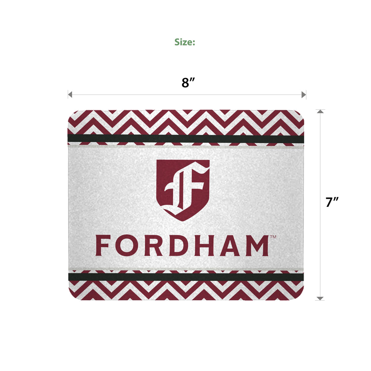 AGAS Fordham University Mouse Pad 8 x 7 inch – Single Sided Printed Neoprene Fordham Rams Pad with F Logo – Official NCAA Product – Fordham University Mouse Pad with Non Slip Rubber Base