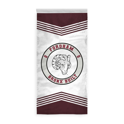 AGAS Fordham University Vertical Banner 2 x 4 ft – Single Sided Printed Polyester Fordham Rams Banner Bronx Built Ram Head Design – Official NCAA Product – Fordham University Hanging Banner with 1.5 inch Pole Sleeve and Reinforced Stitching