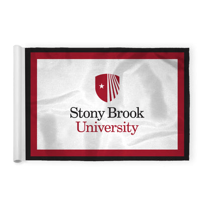 AGAS Stony Brook University Golf Flag 14 x 20 inch – Single Sided Printed Nylon Stony Brook Seawolves Flag – Official NCAA SBU Product – Golf Display with Plastic Tube Insert and Reinforced Stitched Edges