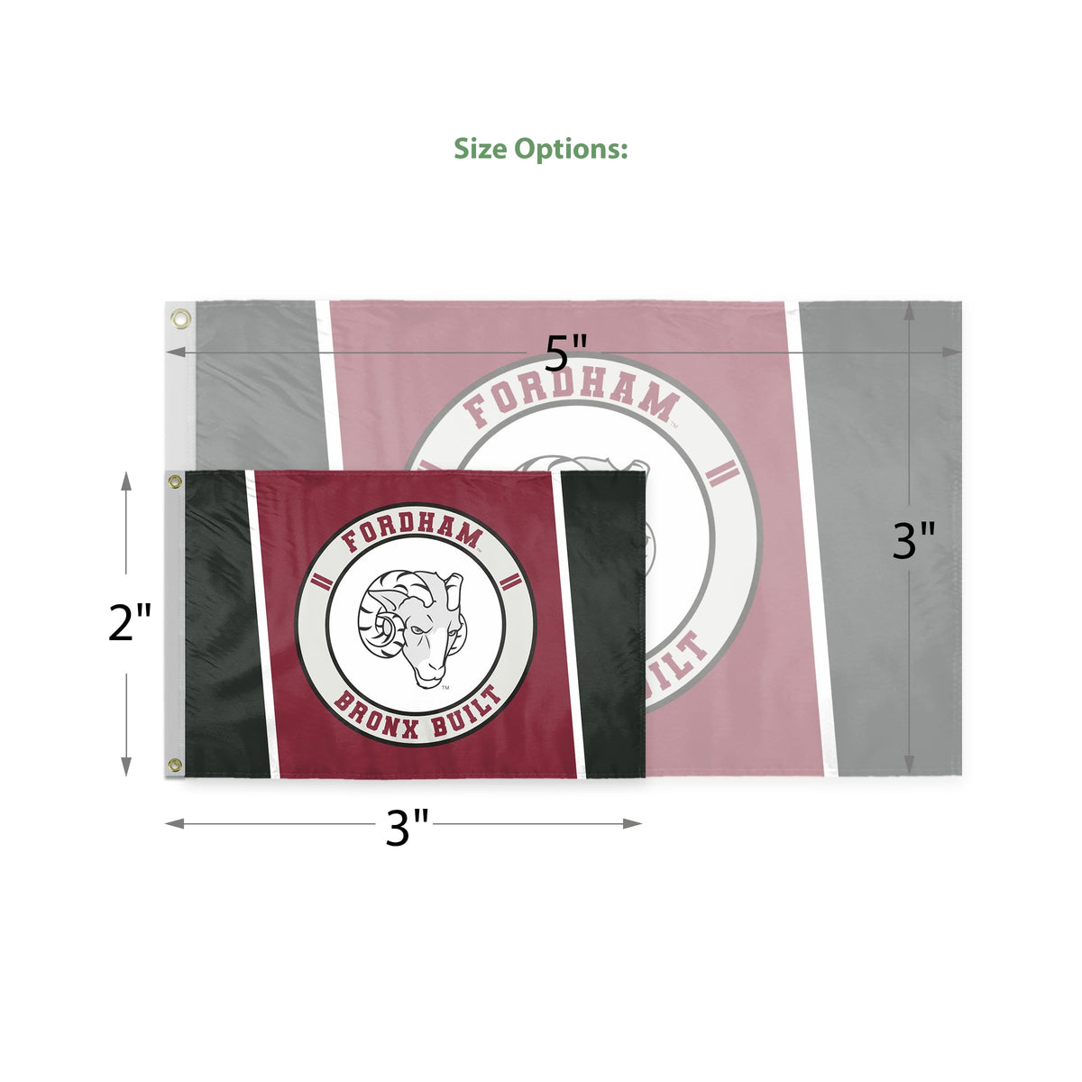 AGAS Fordham University Flag 3 x 5 ft – Single Sided Printed Polyester Fordham Rams Flag Bronx Built Design – Official NCAA Product – Fordham University Outdoor Flag with Brass Grommets, Canvas Header and Reinforced Stitched Edges for Indoor Outdoor 