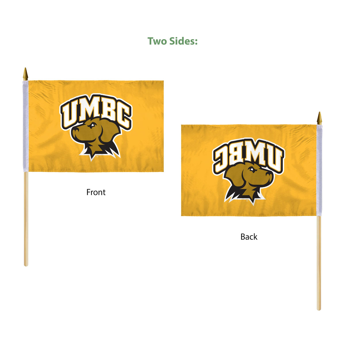University of Maryland Baltimore County Stick Flag 12 x 18 inch