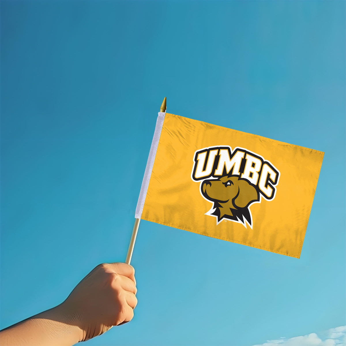 University of Maryland Baltimore County Stick Flag 12 x 18 inch