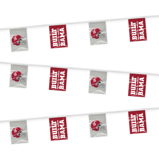 AGAS 30' Alabama Decorations, Champs Flag Pennants Built by Bama Bunting Decorations, Roll Tide Décor, Alabama Cheerleading, Pennant Garland