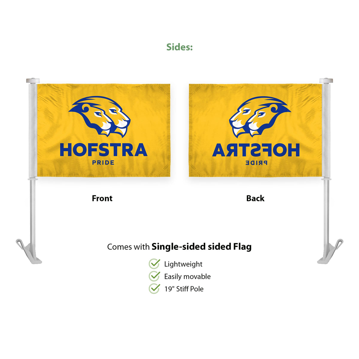 Hofstra University Premium Car Flag 10.5 x 15 inch