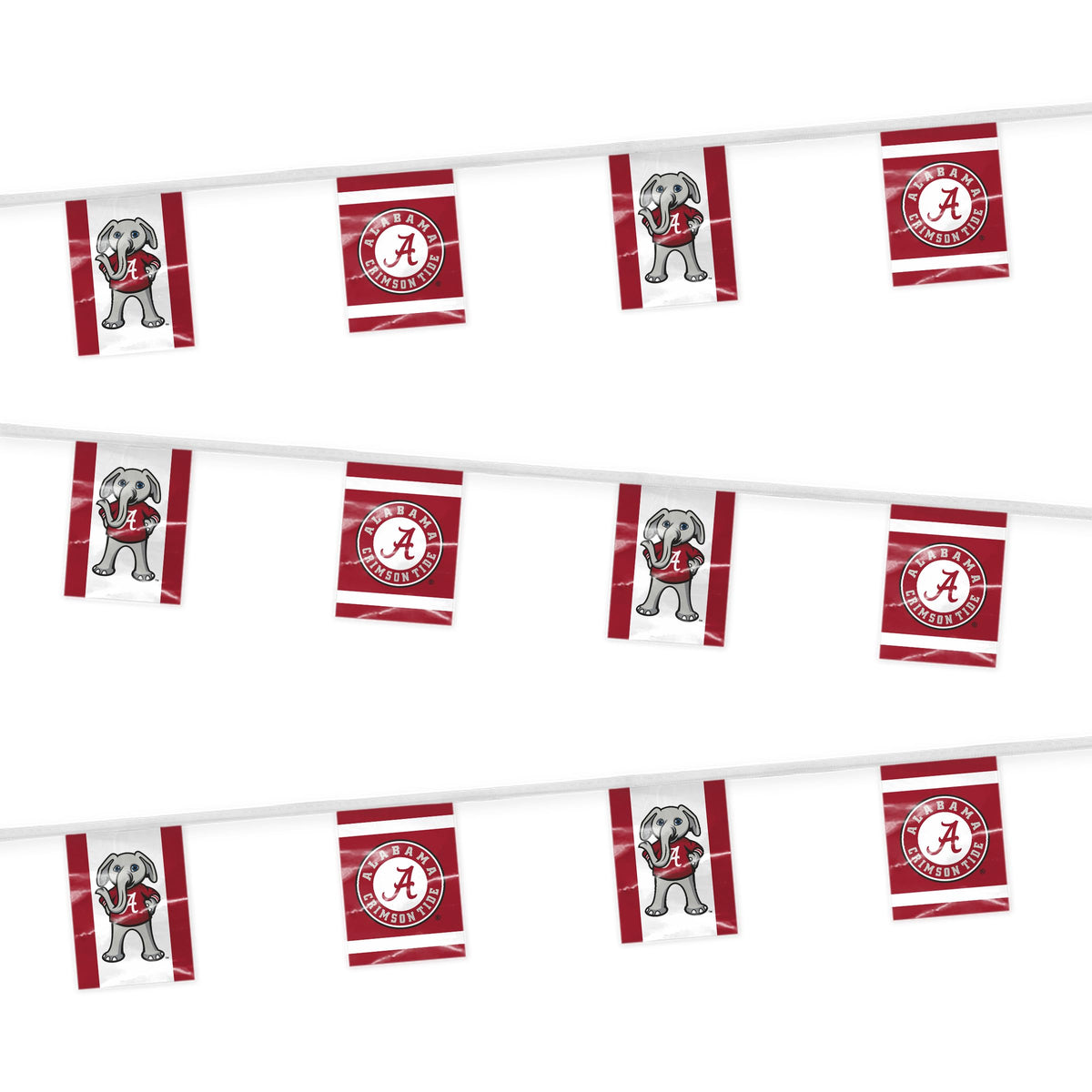AGAS 30' Alabama Football Party Decorations, Circle Logo with Cartoon Al Flag Party Supplies, Alabama Graduation Ceremony Décor