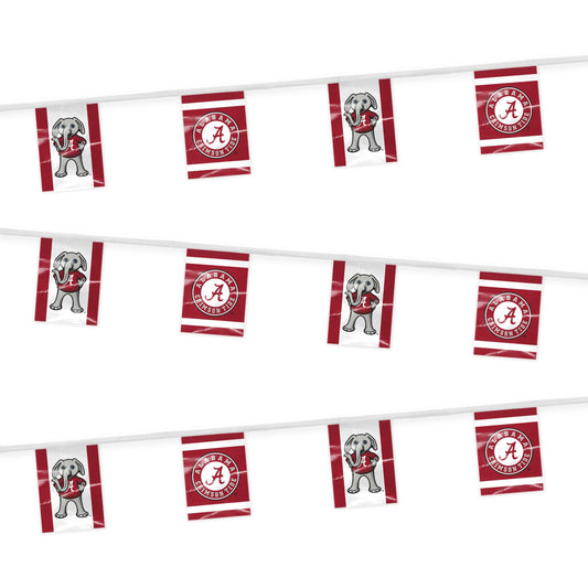AGAS 30' Alabama Football Party Decorations, Circle Logo with Cartoon Al Flag Party Supplies, Alabama Graduation Ceremony Décor