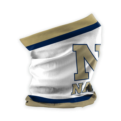 Navy Midshipmen Neck Gaiter Face Cover - Multiuse Balaclava, USNA Beanie, Headband, Bandana, Neck Warmer, Running Scarf, Hair Band, Wristband – Officially Licensed Fan Gear