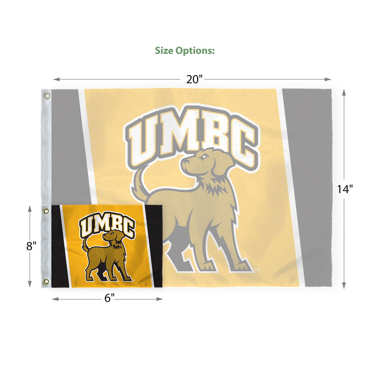 University of Maryland Baltimore County Golf Flag 6 x 8 inch