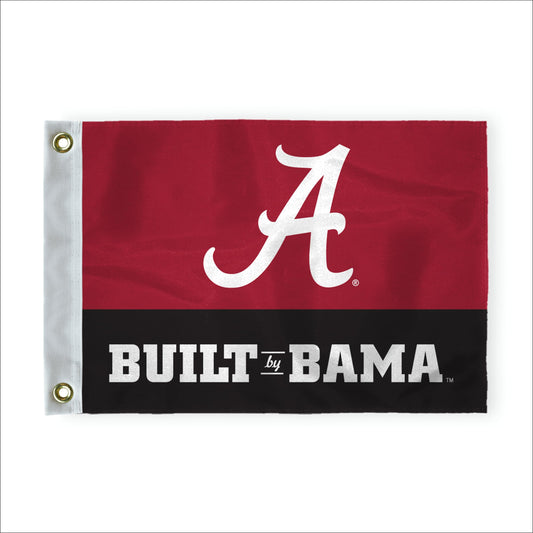 AGAS Alabama University Crimson Tide A Logo Golf Cart Flags with Brass Grommets 14x20 Inch, Outdoor Putting Greens For Backyard, 200D Nylon, Canvas Header Stitched Borders