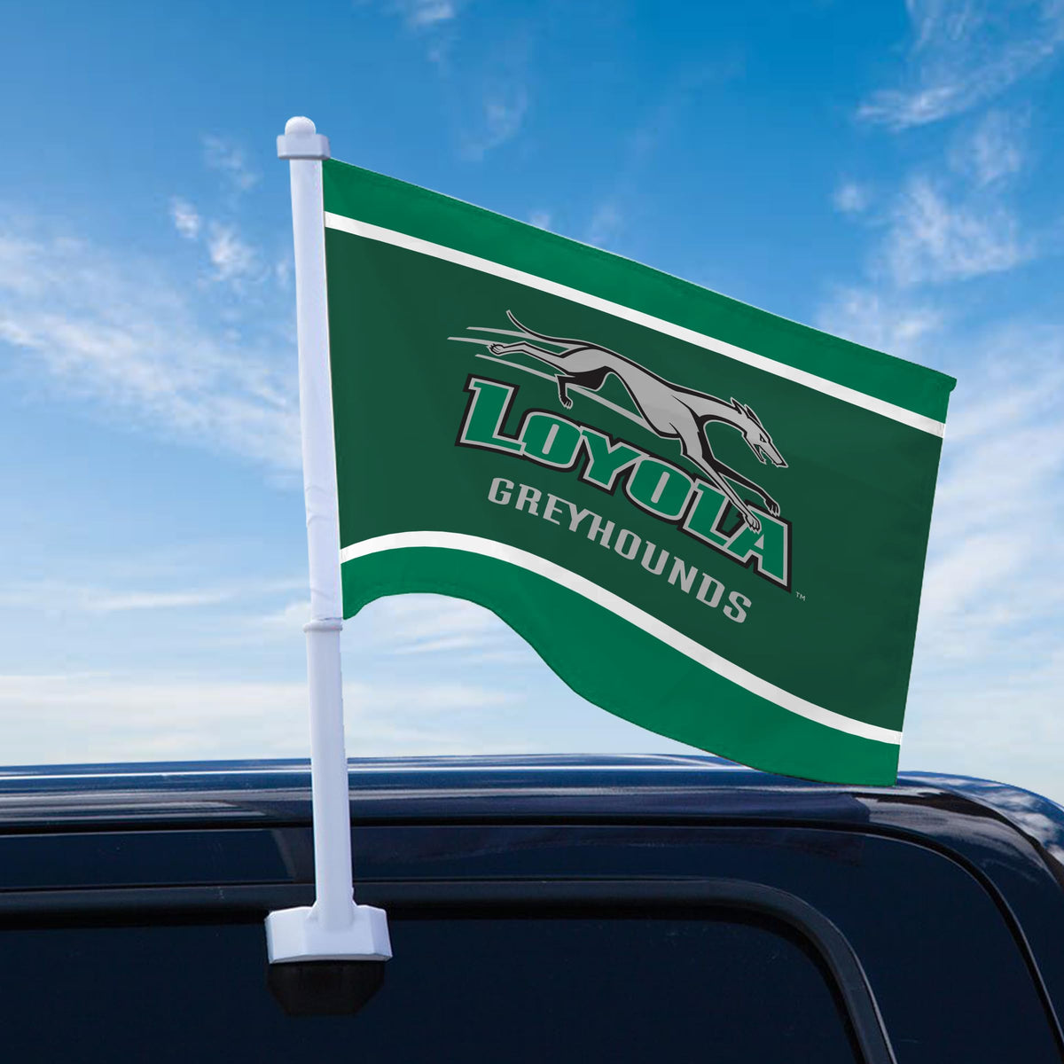 Loyola Maryland University Premium Car Flag 10.5 x 15 inch