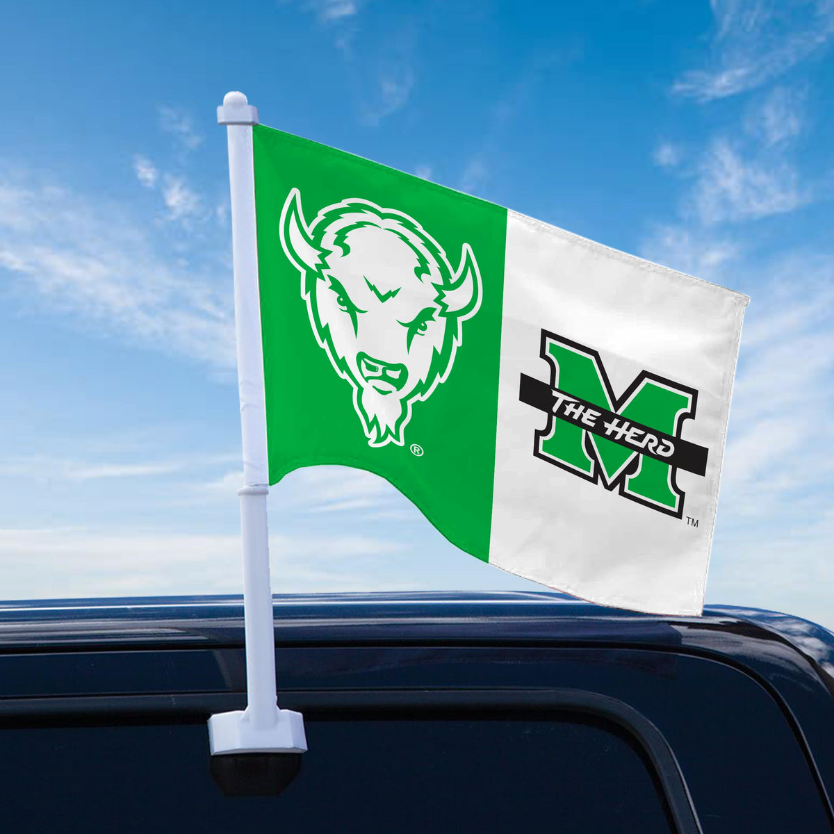 Marshall University Premium Car Flag 10.5 x 15 inch