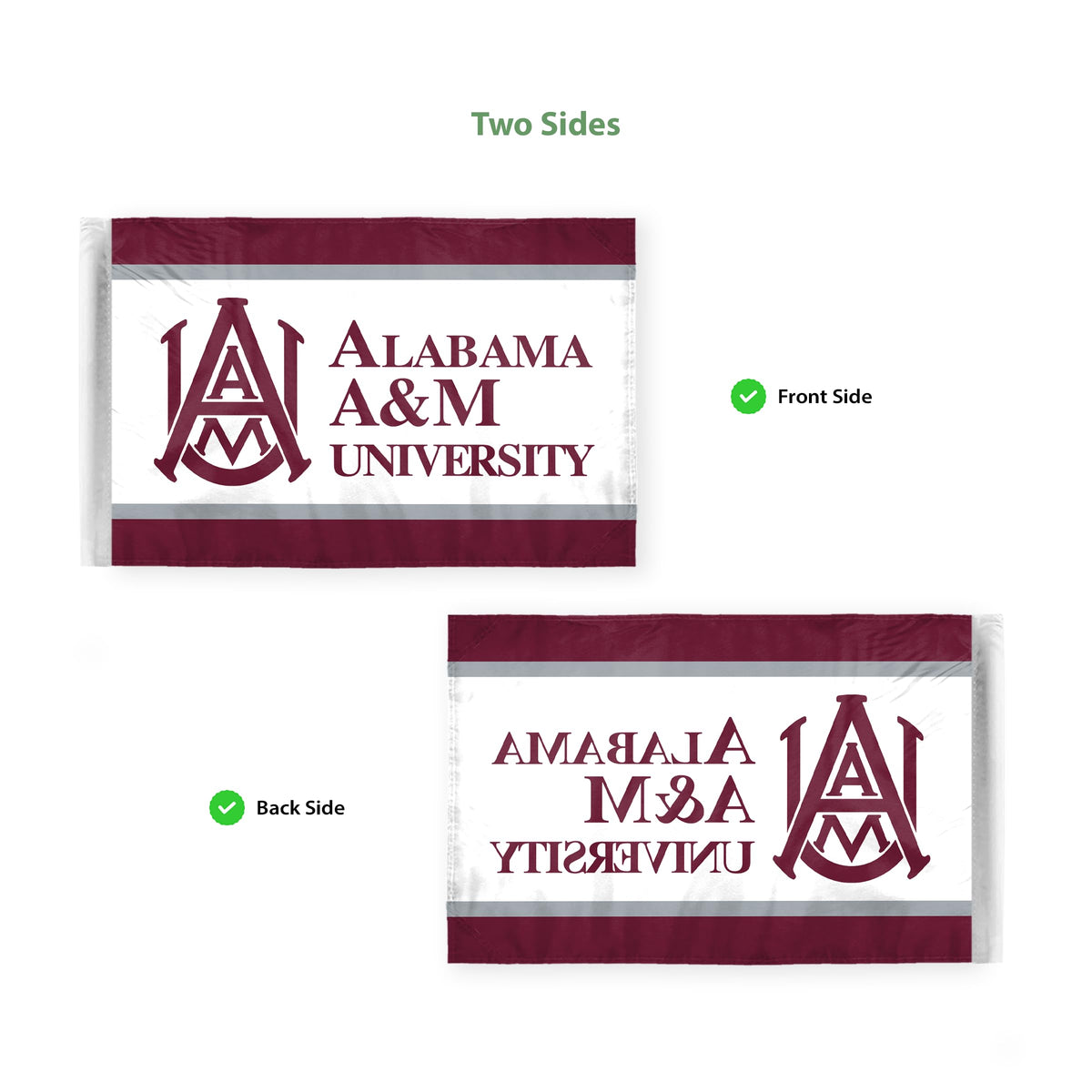 Alabama A&M University Motorcycle Flag 6 x 9 inch