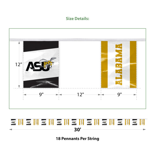 Alabama State University Pennant String 9 x 12 inch