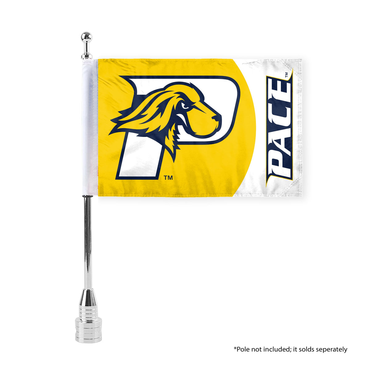 Pace University Motorcycle Flag 6 x 9 inch
