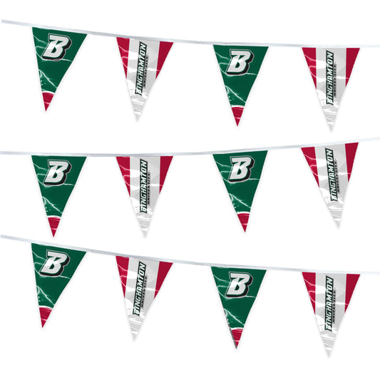 AGAS Binghamton University Pennant Banner String 4 x 6 inch – 15 ft Triangle Pennants BU Bearcats Design – Official NCAA Binghamton Bearcats Decor – Party Decoration with 24 Pieces