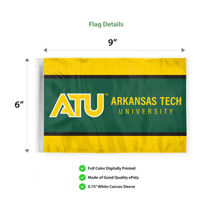 Arkansas Tech University Motorcycle Flag 6 x 9 inch