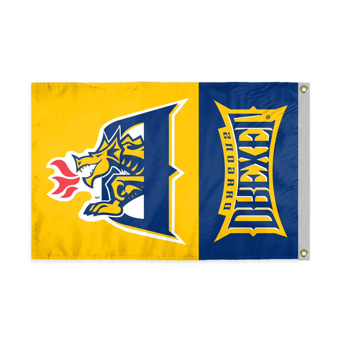 AGAS Drexel DU Dragons Logo Small Flags 2x3 Ft Single-Reverse Printed Polyester with Brass Grommets - 2 x 3 Feet University Outdoor Banner