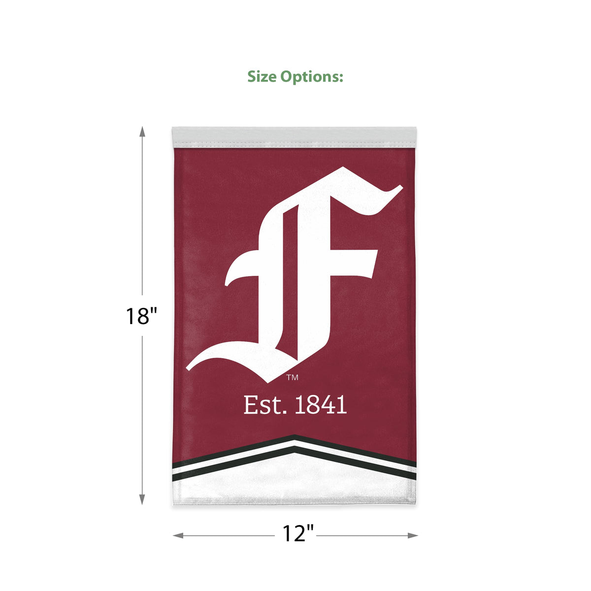 AGAS Fordham University Garden Flag 12 x 18 inch – Single Sided Printed Polyester Fordham Rams Flag with F Logo – Official NCAA Product – Fordham University Outdoor Flag with Canvas Sleeve and Reinforced Stitching No Pole Included
