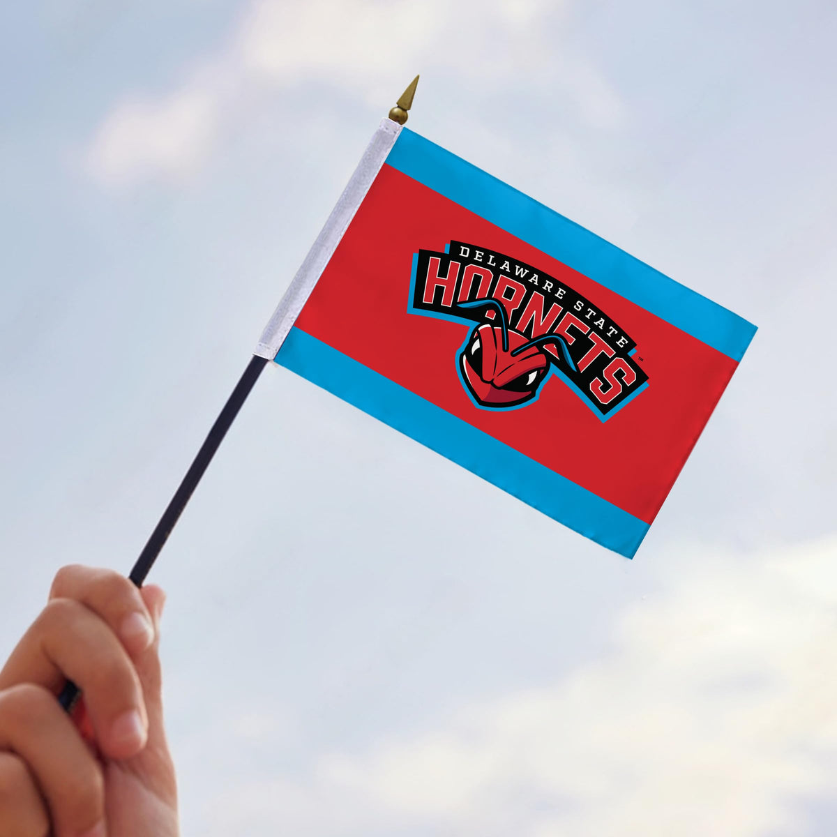 Delaware State University Stick Flag 4 x 6 inch