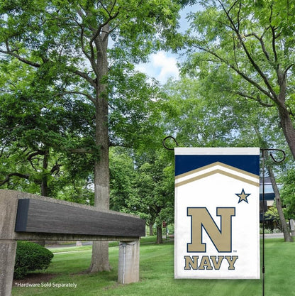 AGAS U.S. Naval Academy Garden Flags 12" x 18" Single-Reverse Printed Polyester with 12" Pole Sleeve -Officially Licensed Navy Academy Flag without Flagpole
