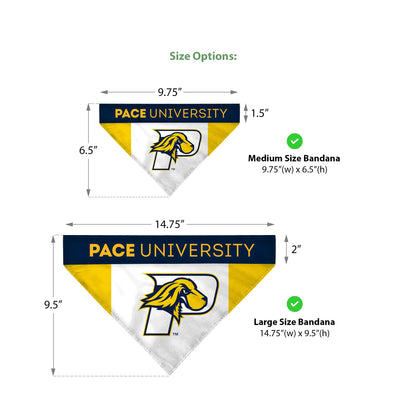 Pace University Pet Bandana 9.75 x 6.5 inch