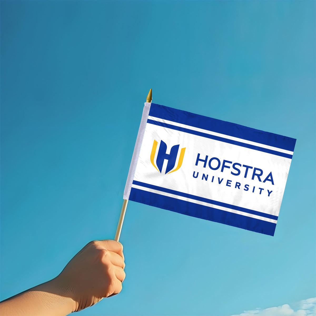 Hofstra University Stick Flag 12 x 18 inch