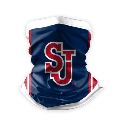 AGAS St. John’s University Neck Gaiter 9 x 10 inch – Single Sided Printed Stretch Polyester SJU Red Storm SJ Logo Design – Official NCAA Red Storm Product – Face Cover