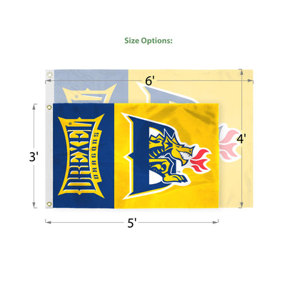 AGAS Large Drexel DU University Dragons 4 x 6 Feet Flag Printed 200D Nylon with Brass Grommets 4 x 6 ft Stadium Flag