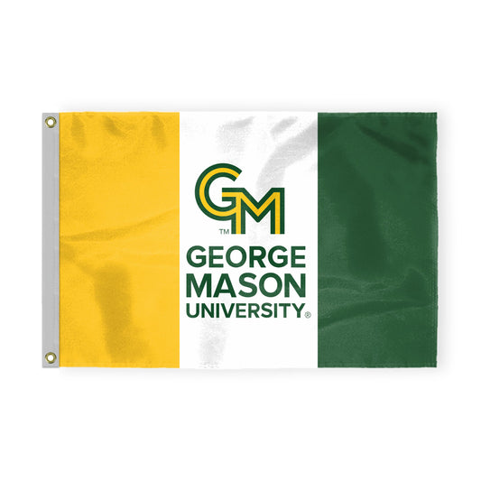 AGAS Large George Mason GMU University Patriots 4 x 6 Feet Flag Printed 200D Nylon with Brass Grommets 4 x 6 ft Stadium Flag