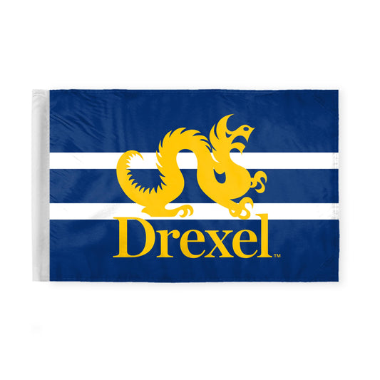 AGAS 6" x 9" Drexel DU Dragons Motorcycle Flag Polyester – 3/8" Pole Sleeve – Flag Only - DU Bike Flags