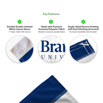 Brandeis University Economy Car Flag 12 x 16 inch