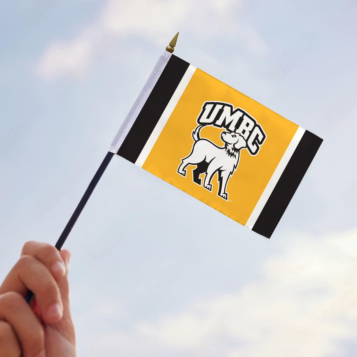 University of Maryland Baltimore County Stick Flag 4 x 6 inch