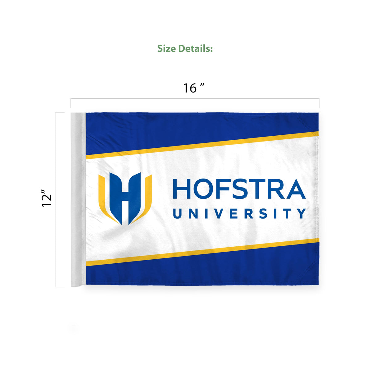 Hofstra University Economy Car Flag 12 x 16 inch