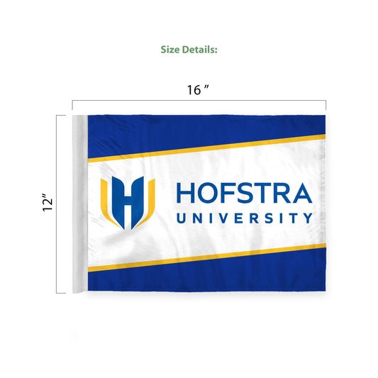 Hofstra University Economy Car Flag 12 x 16 inch