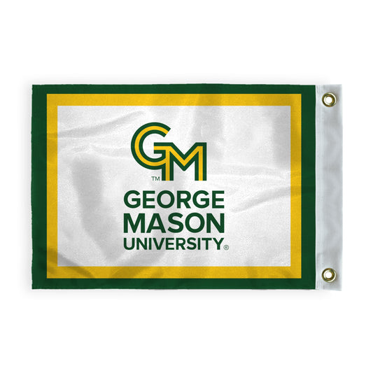 AGAS George Mason GMU University Patriots Golf flag Grommets 14x20 inches, Waterproof 200D Nylon, Mini Putting Green Flags for Backyard Practice, Golf Courses, Outdoor Banner