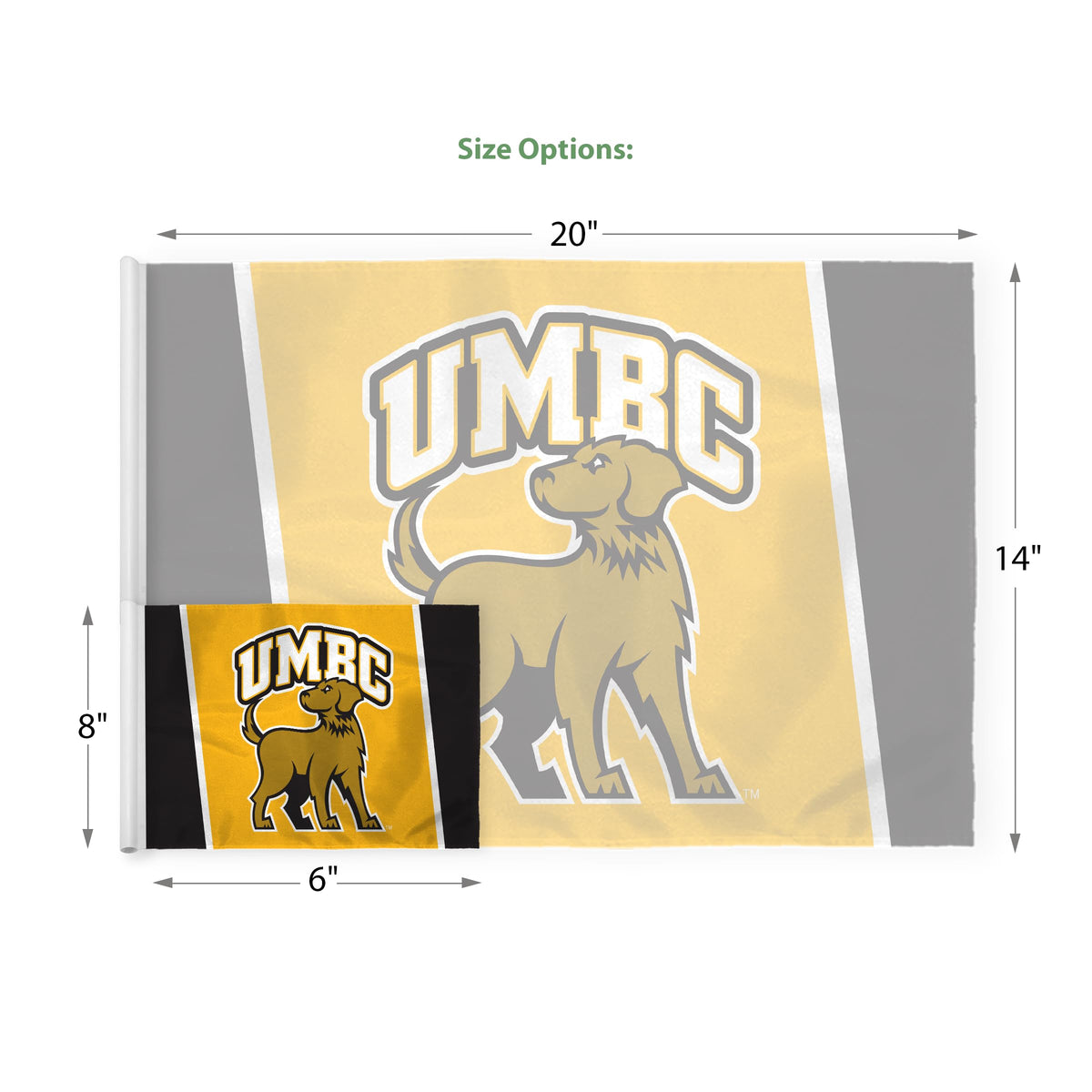 University of Maryland Baltimore County Golf Flag 14 x 20 inch