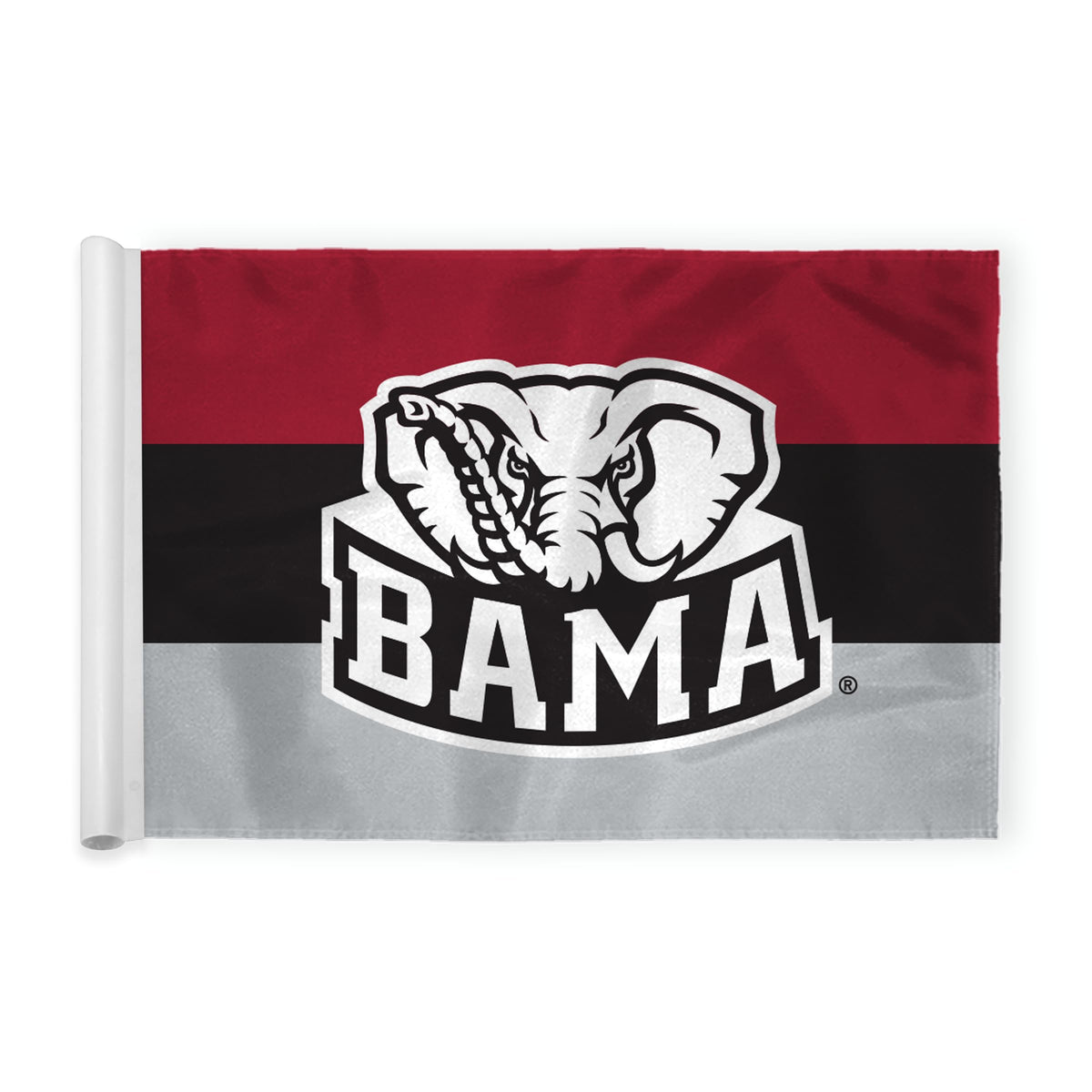 AGAS Alabama University Crimson Tide Angry AL Golf Flag 14x20 Inch – Fade-Resistant 200D Nylon, Tube Inserted, Backyard Putting Green Flags, Double-Sewn Miniature Pin Regulation Tube Flag