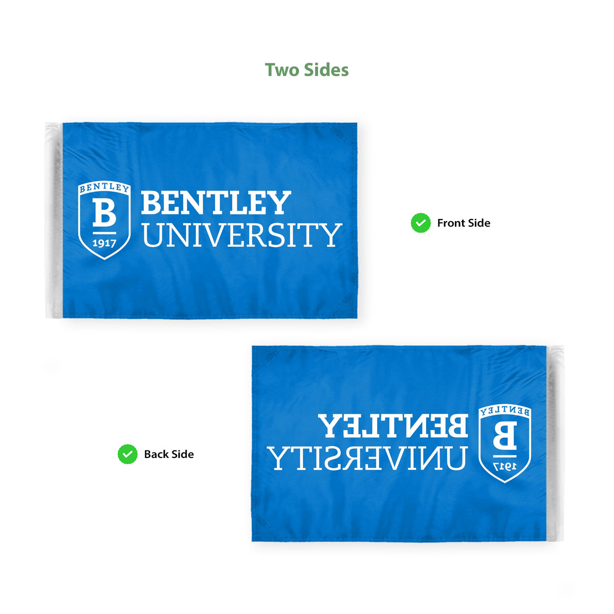 Bentley University Motorcycle Flag 6 x 9 inch
