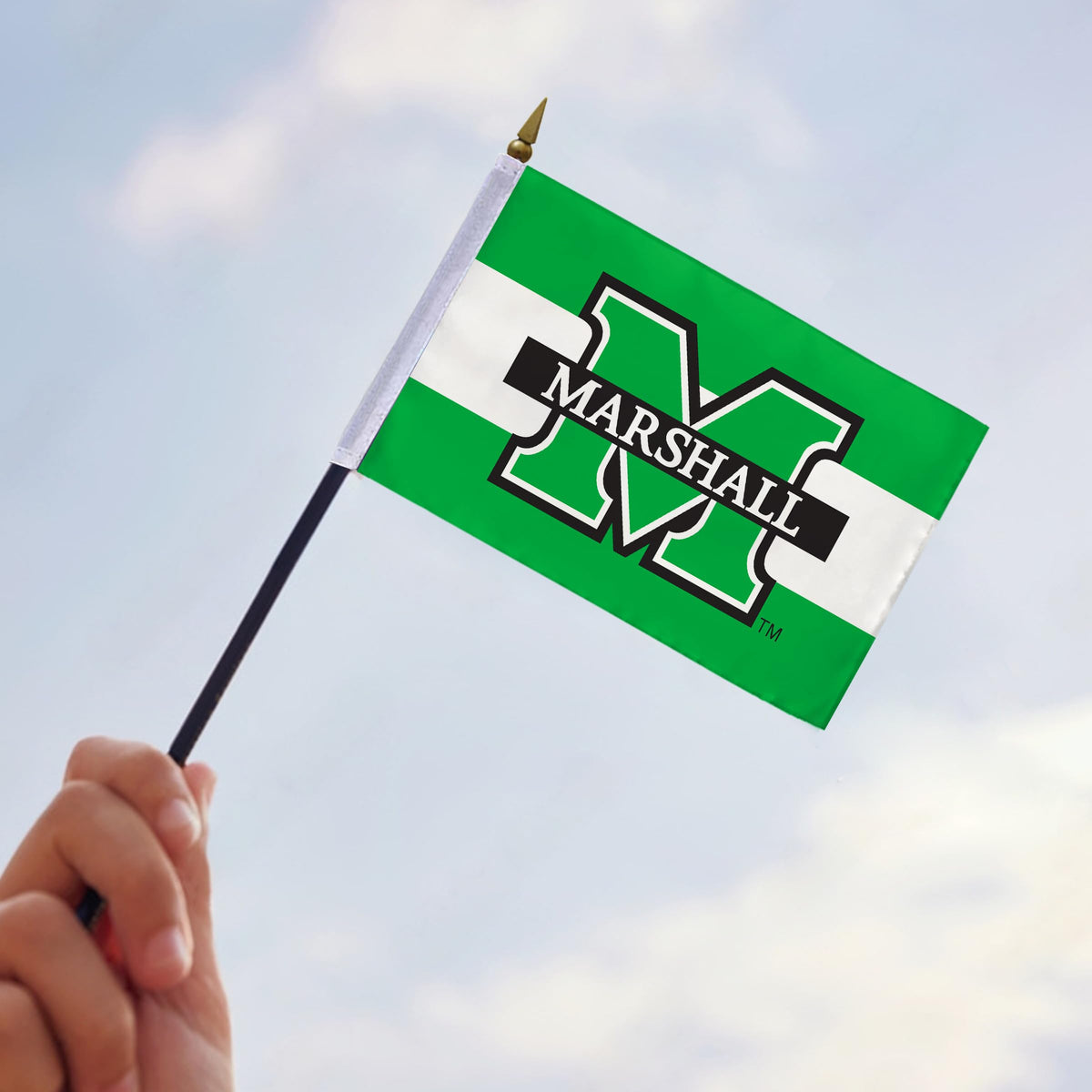 Marshall University Stick Flag 4 x 6 inch