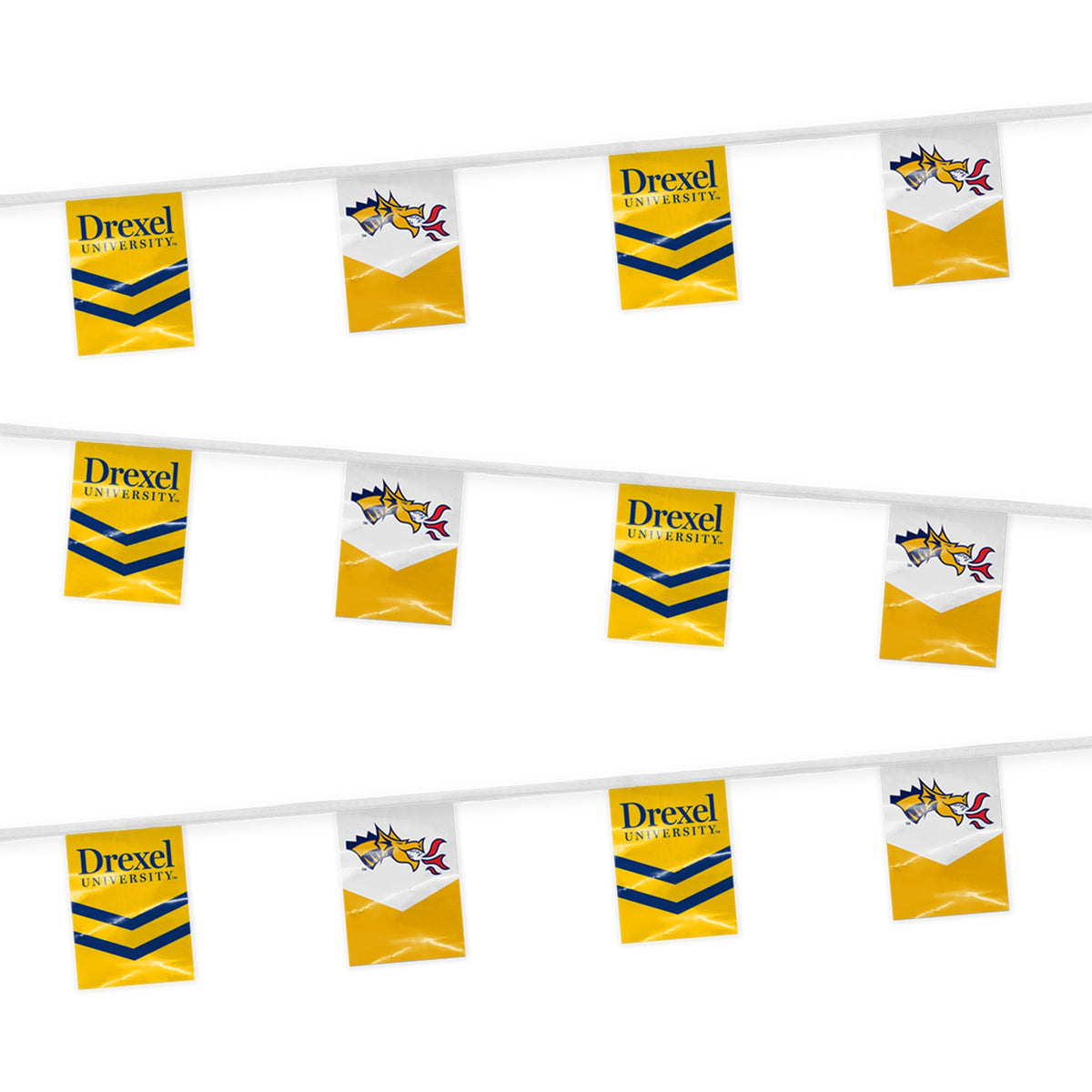 AGAS 30' Drexel DU University Streamers, Bunting Flag for Tailgate, Game Day, Dorms, College Party Decoration Rectangle