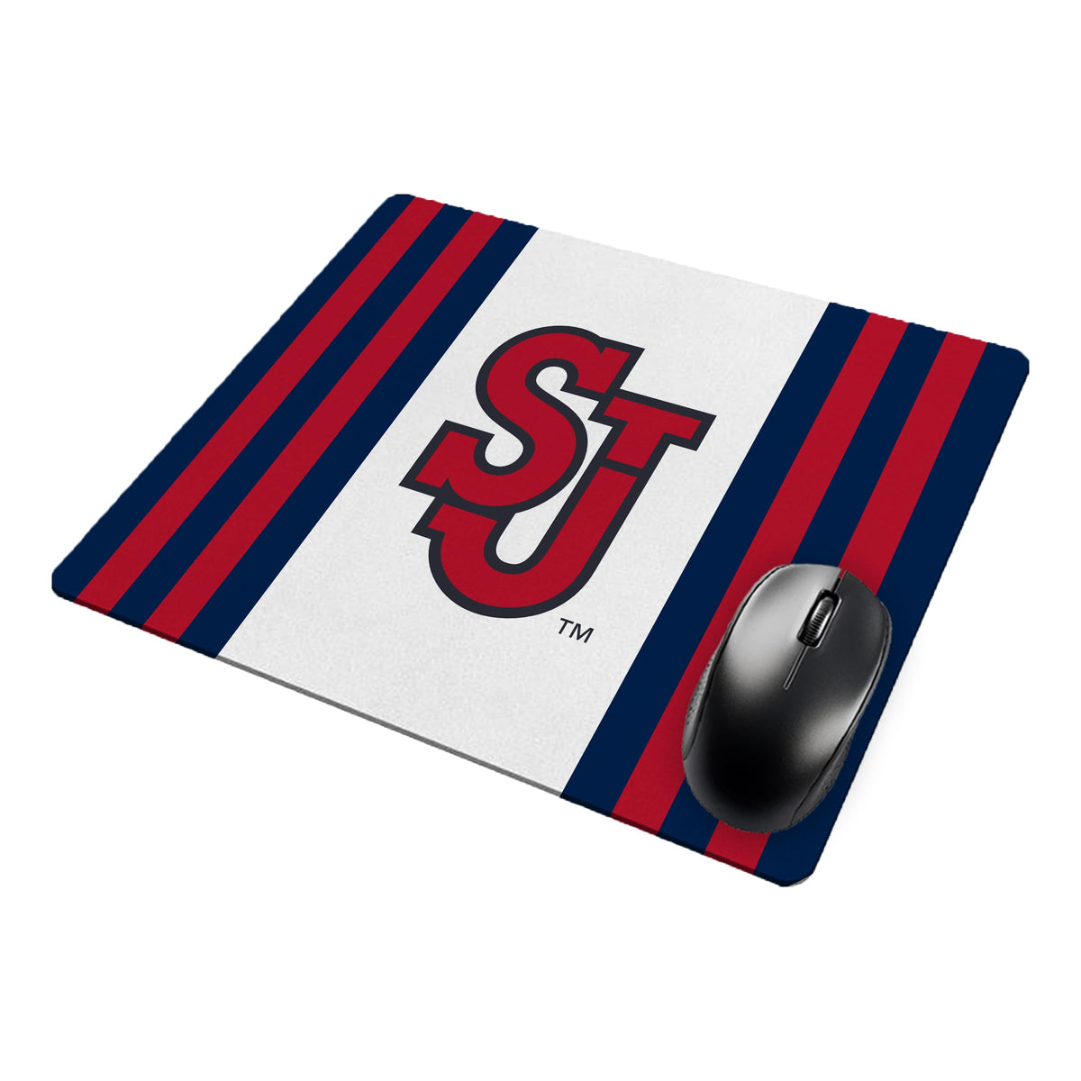 AGAS St. John's University Mouse Pad 8 x 7 inch – Single Sided Printed Neoprene SJU Red Storm SJ Logo Design – Official NCAA Red Storm Product – Mouse Pad with Non Slip Rubber Base and Heat Cut Edges