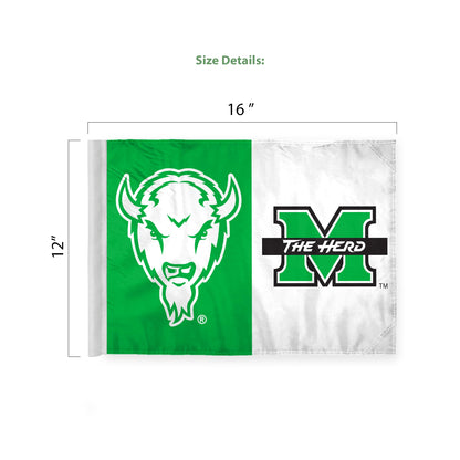 Marshall University Economy Car Flag 12 x 16 inch