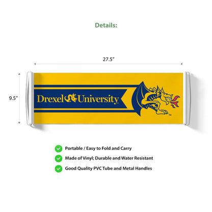 AGAS Drexel DU University Retractable Scroll Banner - Dragons Rolla Banner