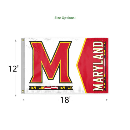 AGAS Maryland UMD Terrapins Boat Mini Flag 12x18 Inch Single-Reverse Printed Polyester with Brass Grommets - Terrapins Nautical Flag