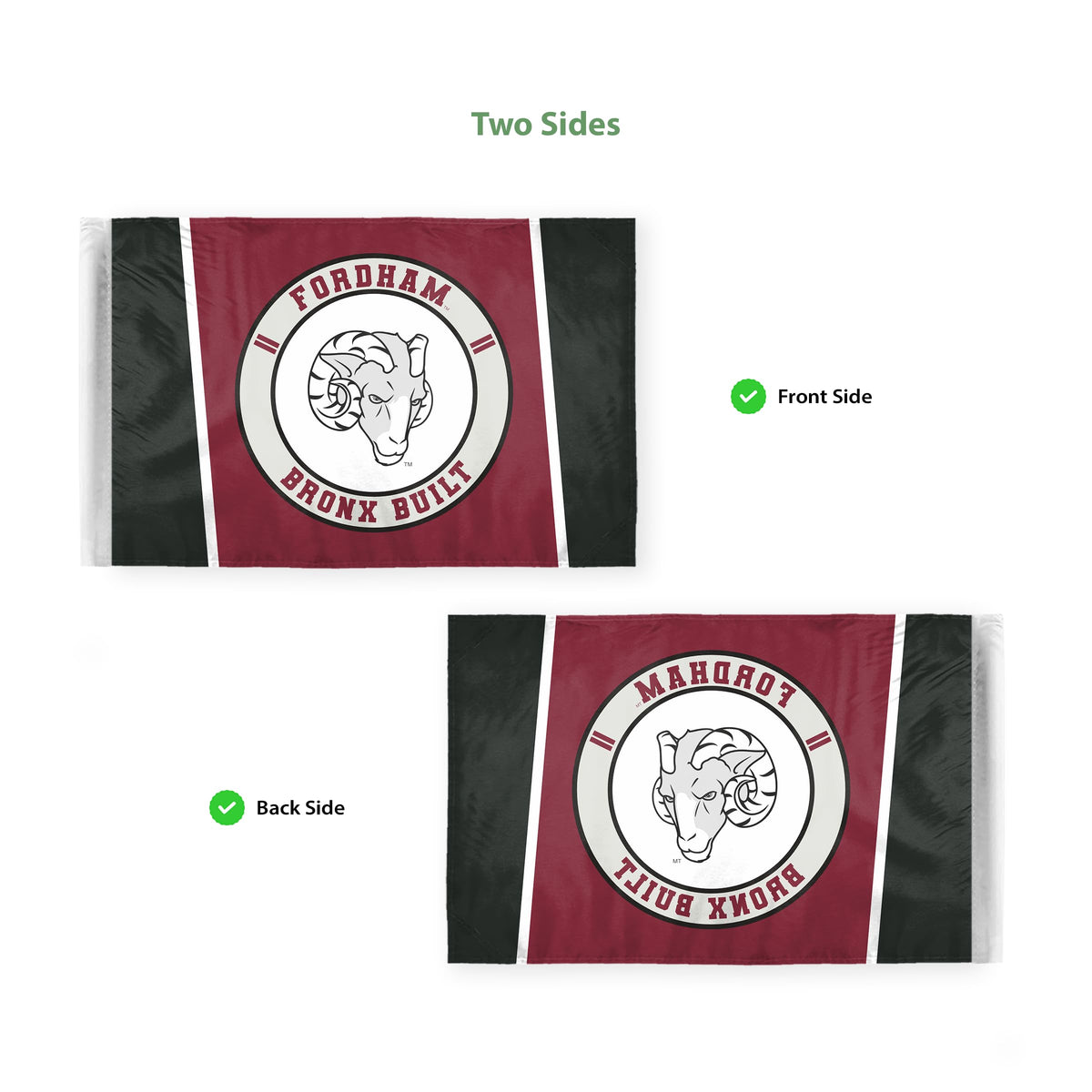 AGAS Fordham University Motorcycle Flag 6 x 9 inch – Single Sided Printed Polyester Fordham Rams Flag Bronx Built Design – Official NCAA Product – Fordham University Bike Flag with 0.75 inch Canvas Sleeve and Reinforced Stitching No Pole Included