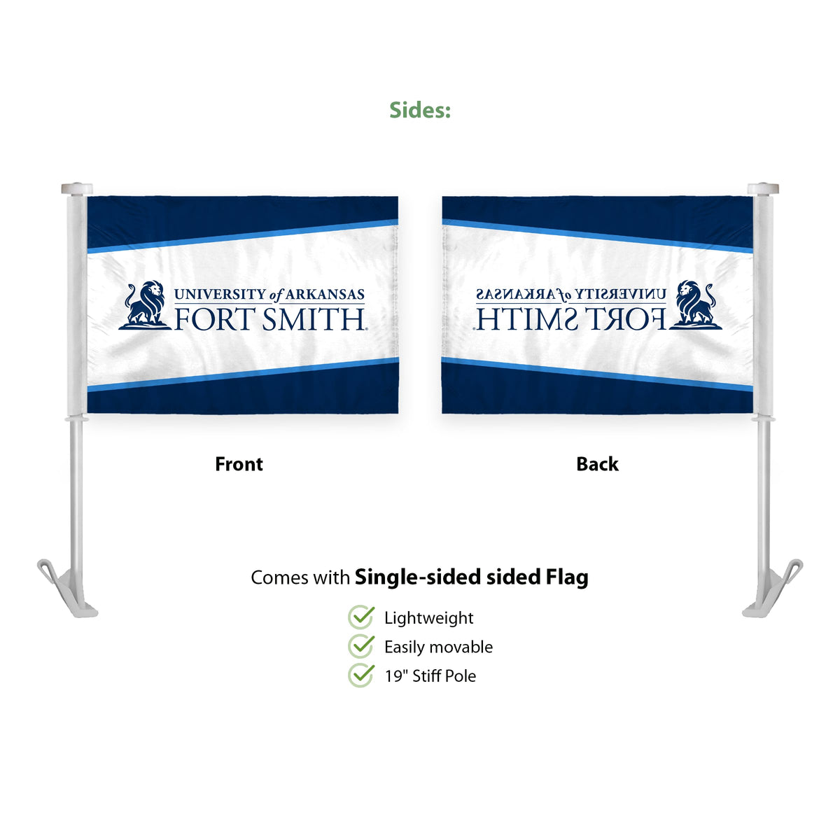 University of Arkansas Fort Smith Premium Car Flag 10.5 x 15 inch