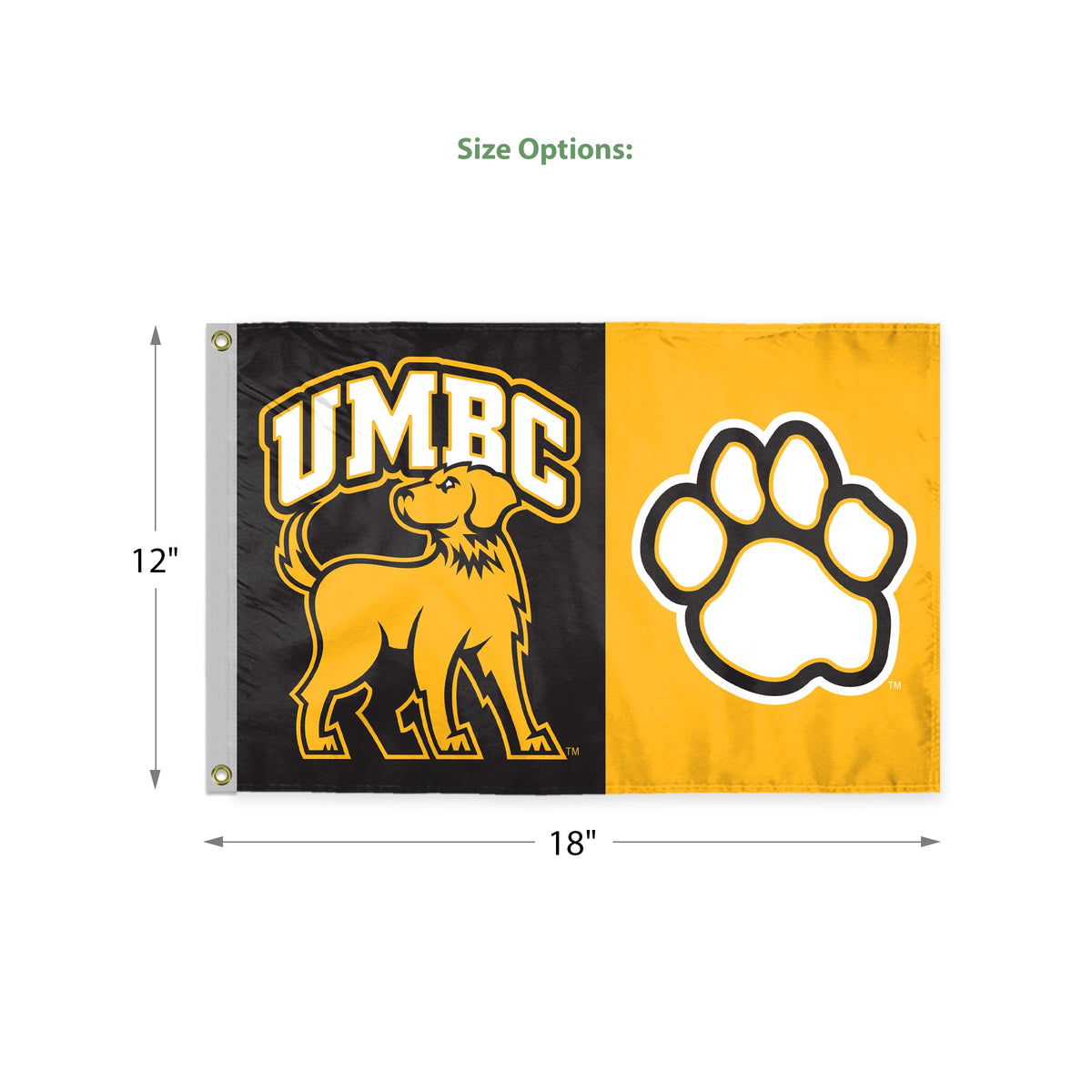 University of Maryland Baltimore County Flag 12 x 18 inch