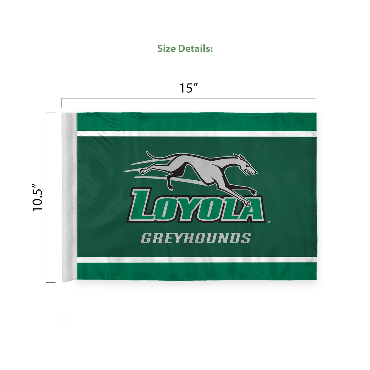 Loyola Maryland University Premium Car Flag 10.5 x 15 inch